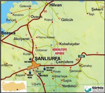 Gobeklitepe Map, map of Gobeklitepe, Urfa Gobeklitepe Map, East Turkey Map