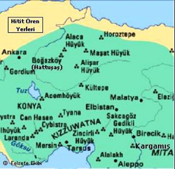 Map of Hittits, hitit Map