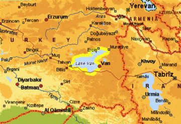 Van Map, Map of Van, East Turkey Map