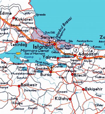 Istanbul Map, Map of Istanbul, Istanbul Turkey Map