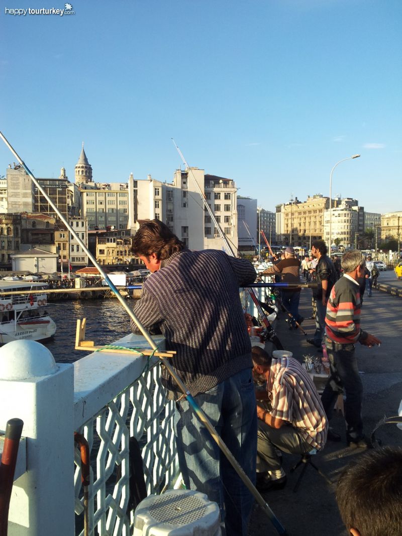 Fishing people in Golden Horn , Istanbul