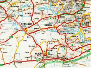 Mardin Map, Map of Mardin, East Turkey Map, 